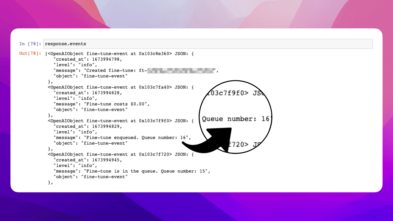 Fine-tuning queue number Fine-tuning queue number
