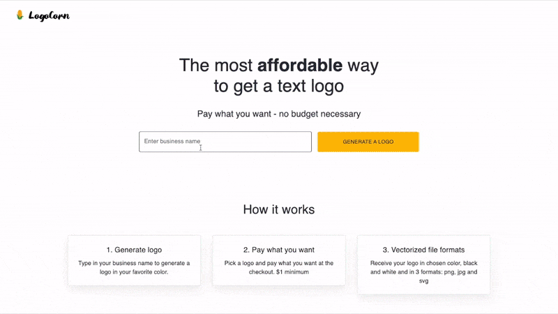 The most affordable way to get a text logo The most affordable way to get a text logo
